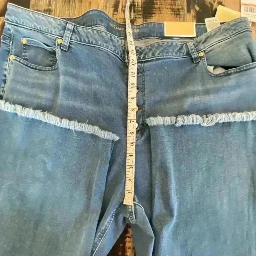 Michael Kors NWT Selma Button-Fly Cropped Flare Plus Size Jeans Women’s …